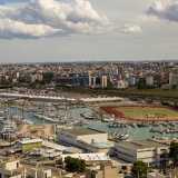 ...l�impianto del Cus con le barche attraccate, l�ansa di Marisabella...